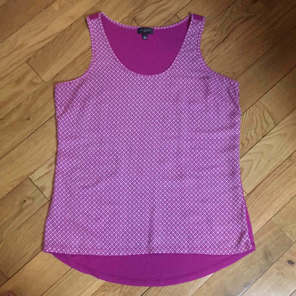 The Limited pink and white tank top